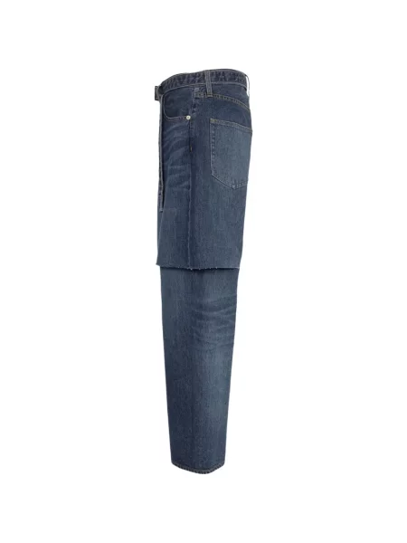 Cu centură blugi Sacai albastru