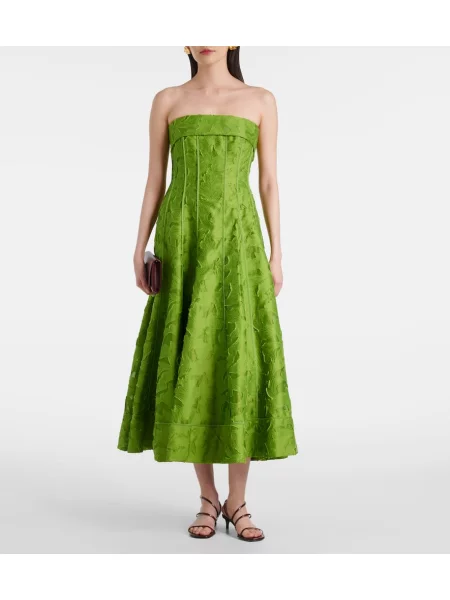 Rochie Simkhai din jacard de costum verde