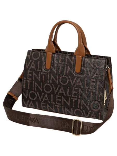 Geantă Valentino Bags cu autograf maro