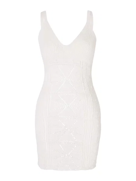 Trendyol Rochie tricotat alb