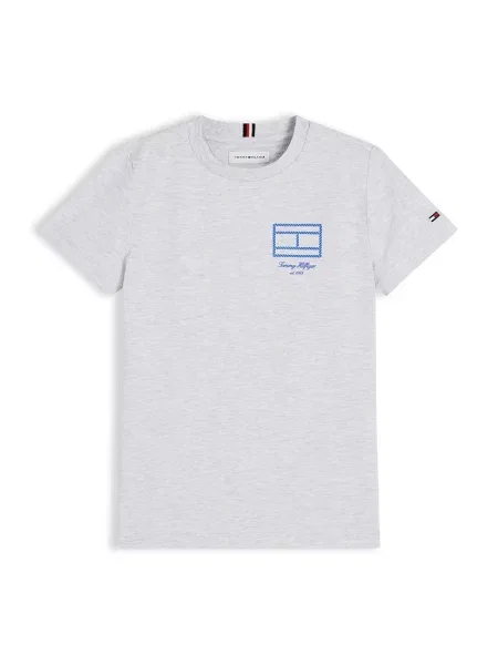 Tommy Hilfiger majica za djecu od pamuka siva