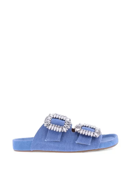 Papuci de casă Toral Shoes cu bretele albastru