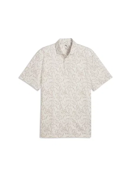 PUMA MÄ™ska koszulka polo CLOUDSPUN Marine Botanical OdzieÅ¼ BiaÅ‚y M biała