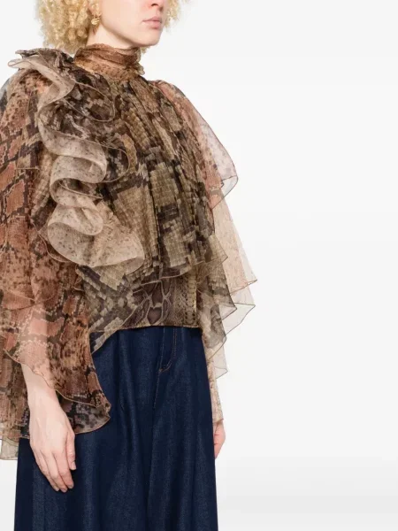 Bluză Zimmermann cu imagine maro