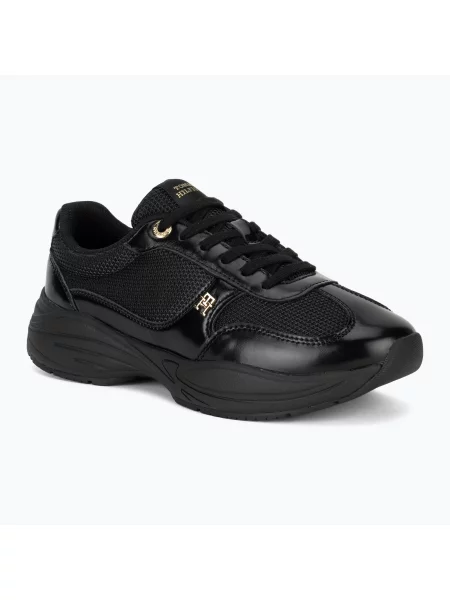 Încălțăminte pentru femei Tommy Hilfiger ModernRunner Shiny Leather black negru
