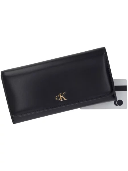 Calvin Klein portofel pentru femei din piele negru