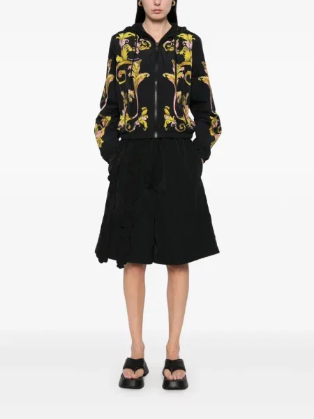 Geacă de blugi Versace Jeans Couture cu imagine negru