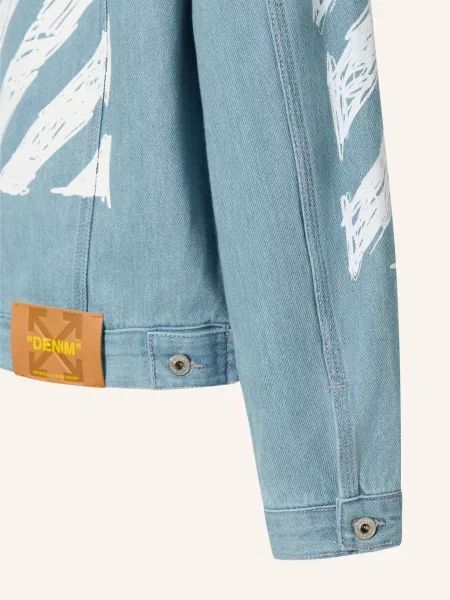 Off-White Kurtka Dżinsowa Diag blau biała