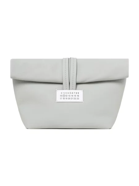 Kopertówka Maison Margiela skórzana szara