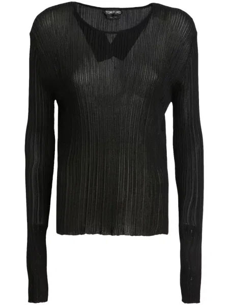 Pulover Tom Ford cu decolteu rotund negru