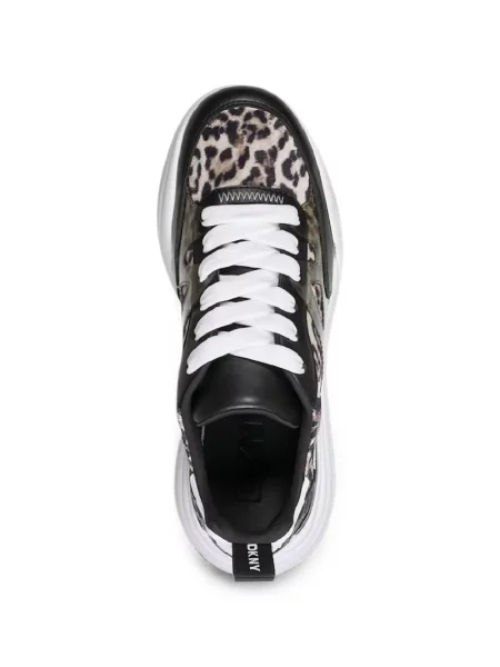 Sneakerși Dkny cu imagine cu model leopard negru
