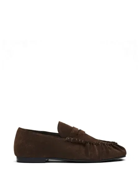 Pantofi loafer Alohas cu volane maro