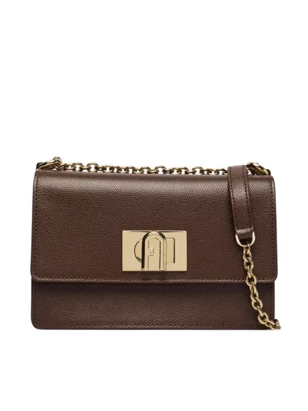 Furla torebka crossbody skórzana Mini Crossbody 20 brązowa