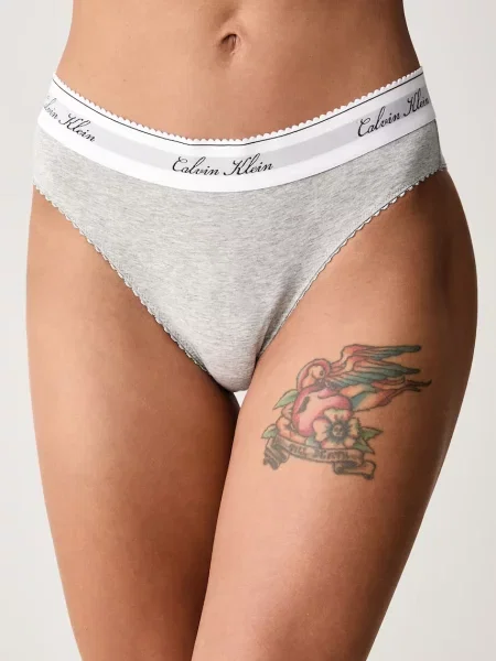 Calvin Klein Underwear nohavičky dámske s bavlnou sivá