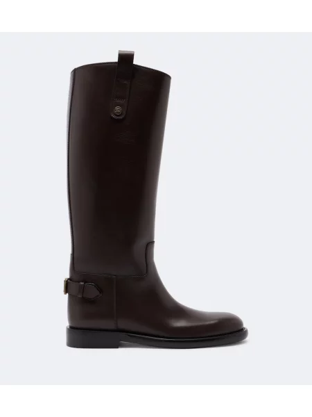 Cizme Burberry din piele maro