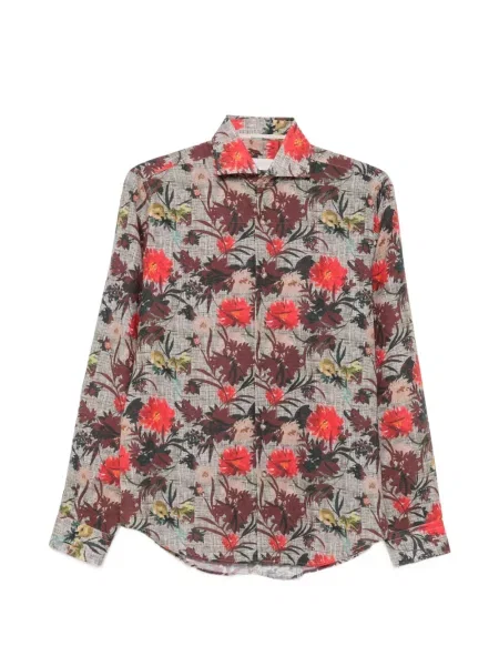 Lung cămașă Alessandro Lamura cu model floral cu imagine gri