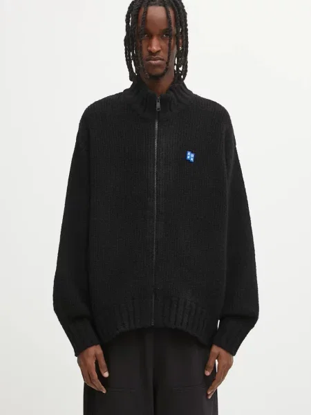 Kardigan s příměsí vlny Ader Error KNIT černá