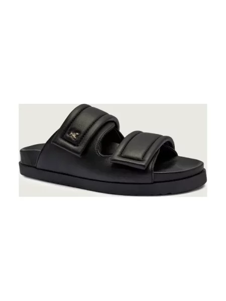 Șlapi Patrizia Pepe din piele negru
