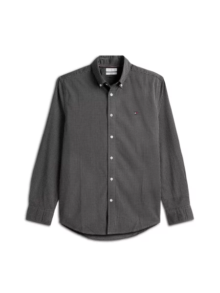 TOMMY HILFIGER Cămașă gri / gri închis negru