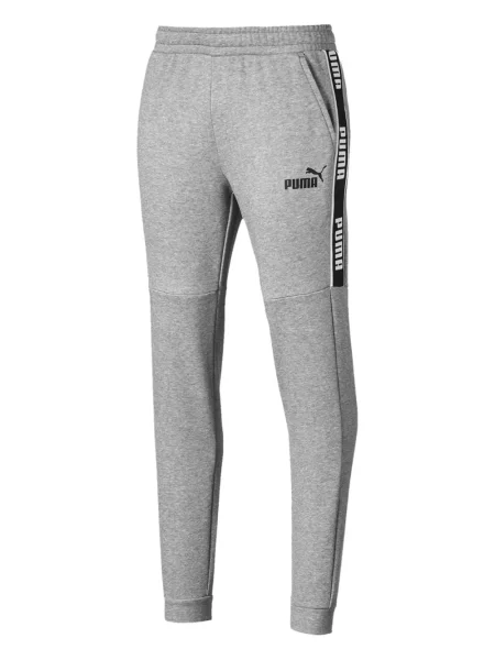 Pantaloni Puma din jerseu alergare gri