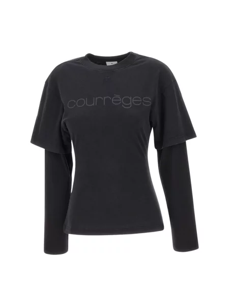 Top Courreges z nadrukiem czarny