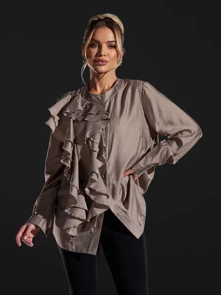 Сорочка ISSA Plus коричневий