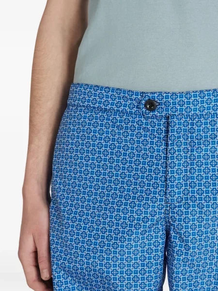 Slip de baie Incotex cu imagine cu imprimeu geometric albastru