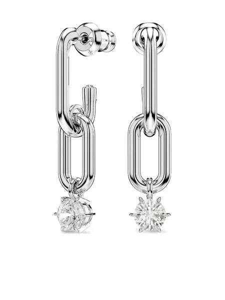 Cercei Swarovski de cristal argintiu