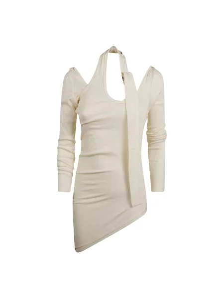 Top Jean Paul Gaultier asymetryczny beżowy