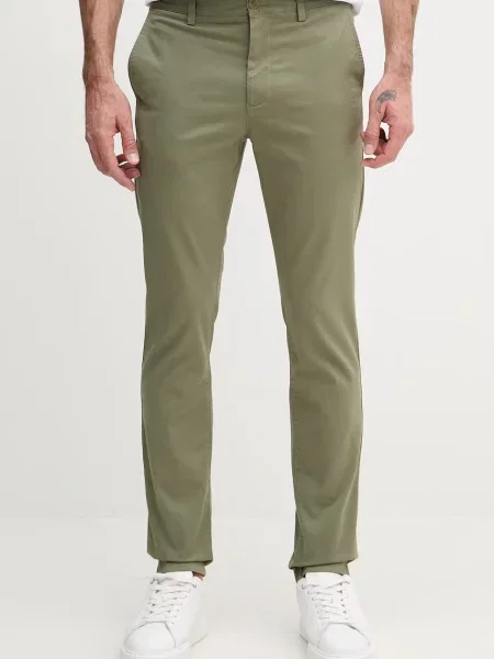 Lacoste regular fit kalhoty s zelené