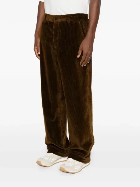 Pantaloni Moncler de catifea cord maro