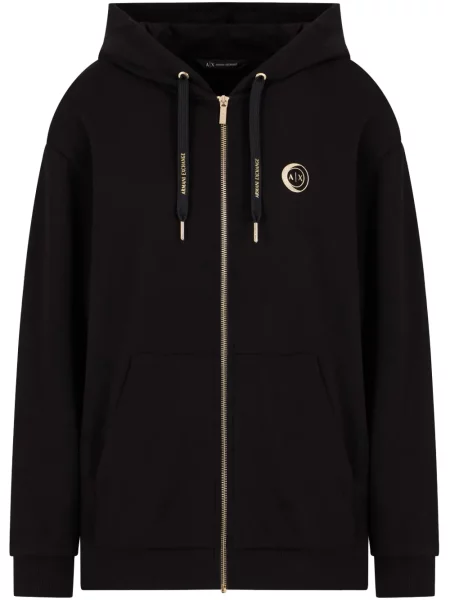 Hanorac cu glugă Armani Exchange cu imagine negru