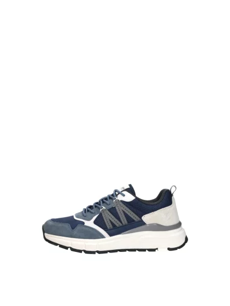Lniane sneakersy Lyle & Scott niebieskie