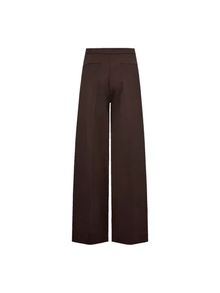Spodnie garniturowe o kroju relaxed fit z dodatkiem model TAILOR' Cph Muse brązowe