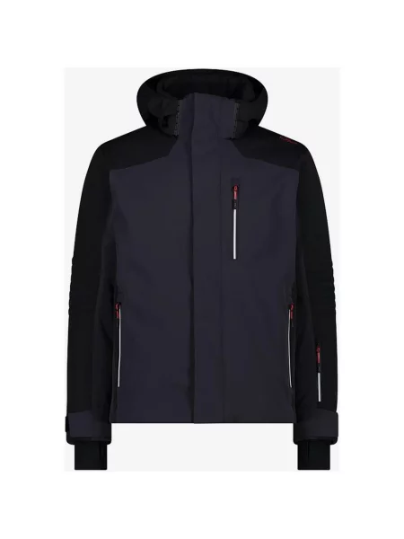 Kurtka z kapturem CMP Twill Ski granatowa 48 czarna