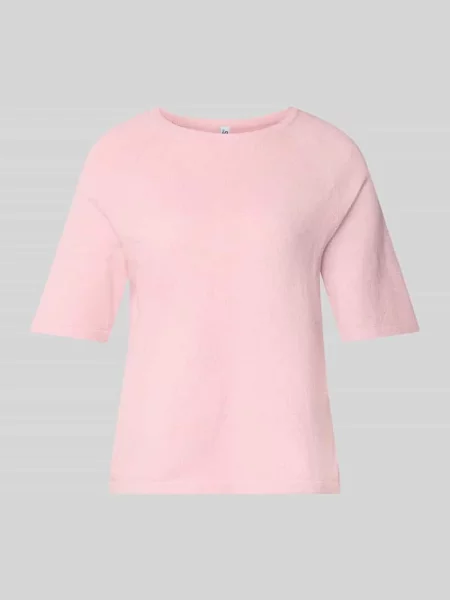 T-shirt o kroju regular fit z okrągłym dekoltem model BREE' Pieces różowa
