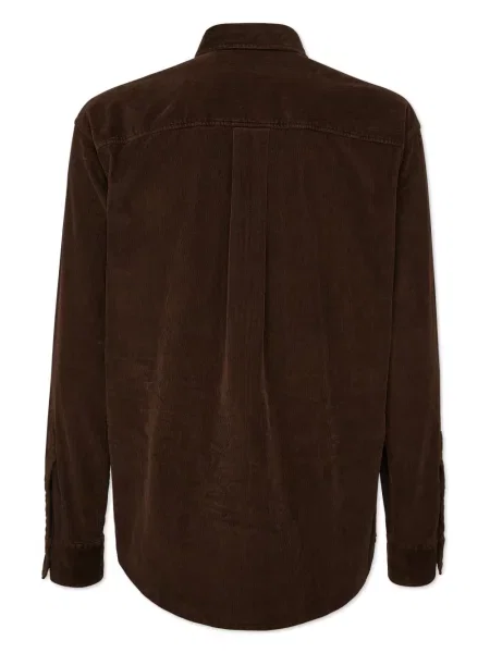 Ilgas marškiniai Dsquared2 kordinis velvetas ruda