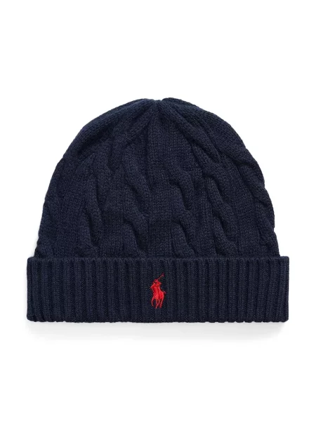 Căciulă Polo Ralph Lauren de lână albastru
