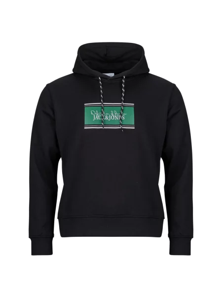 Majica Jack & Jones s kapuljačom crna