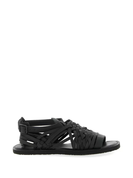 Sandale Yohji Yamamoto din piele țesuți negru