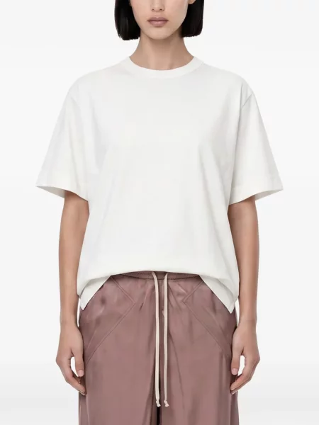 Scurt tricou Soeur cu decolteu rotund alb