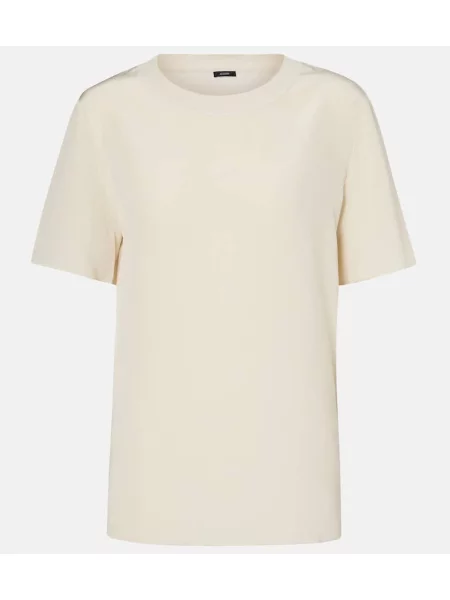 Tricou Joseph de mătase alb