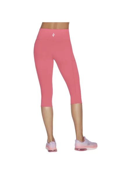 Spodenki sportowe Skechers Go Walk High Waisted Capri Short czerwone