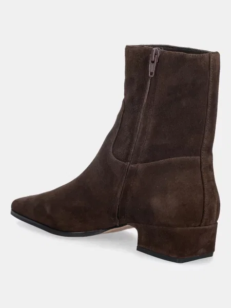 Nokwol cizme din piele întoarsă Dusty Chocolate Suede cu drept Dusty Chocolate Suede maro