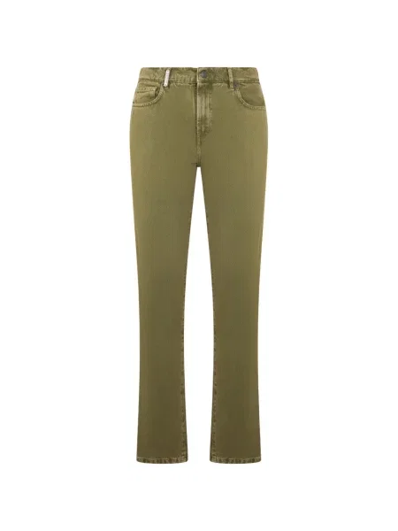 Blugi drepți Moschino verde