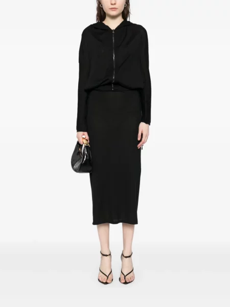 Rochie Tom Ford cu glugă de costum negru