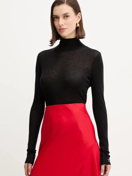 Пуловер с вълна Elisabetta Franchi черно