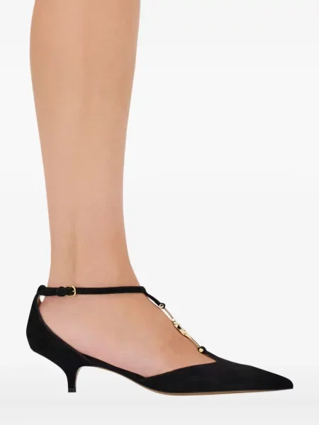 Pantofi cu toc Ferragamo cu cataramă negru