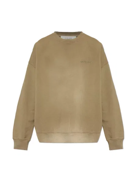 Bluza nierozpinana Golden Goose retro z okrągłym dekoltem beżowa