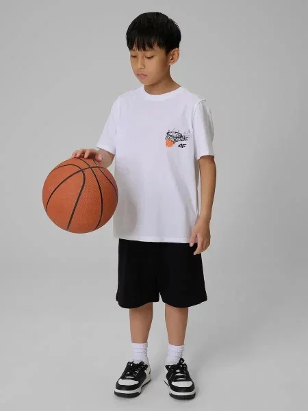 T-shirt chłopięcy 4F biała